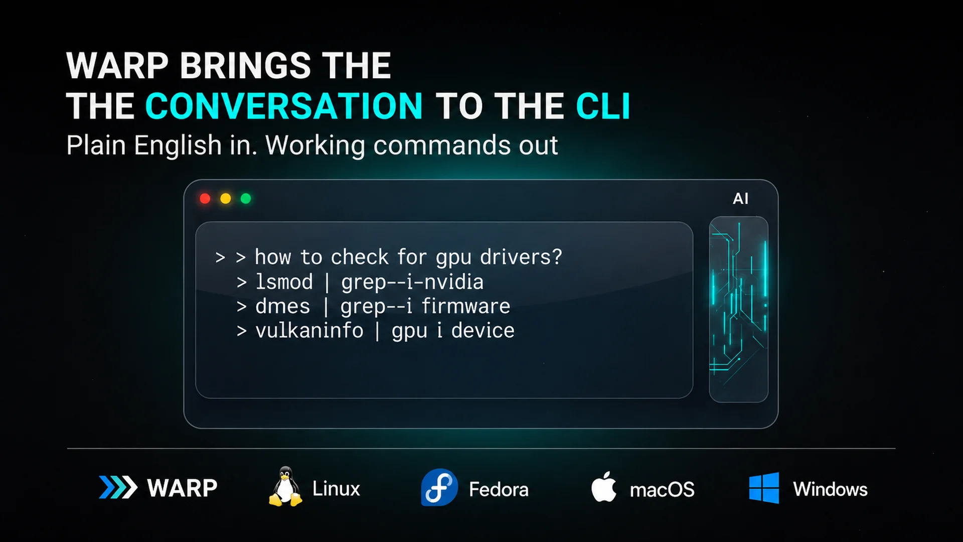 CLI in Conversation with Warp feature image