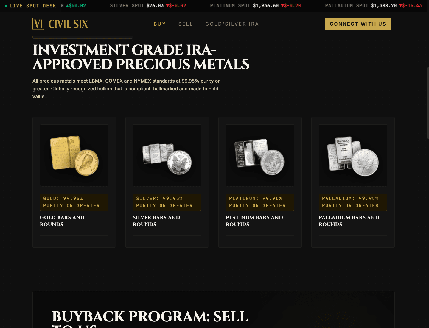 Civil Six website screenshot 3