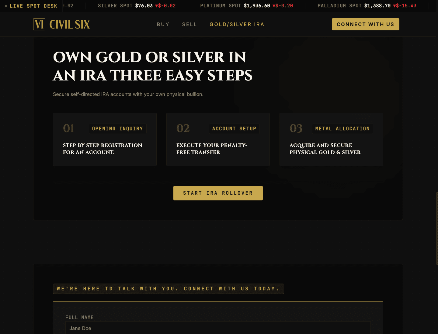 Civil Six website screenshot 4
