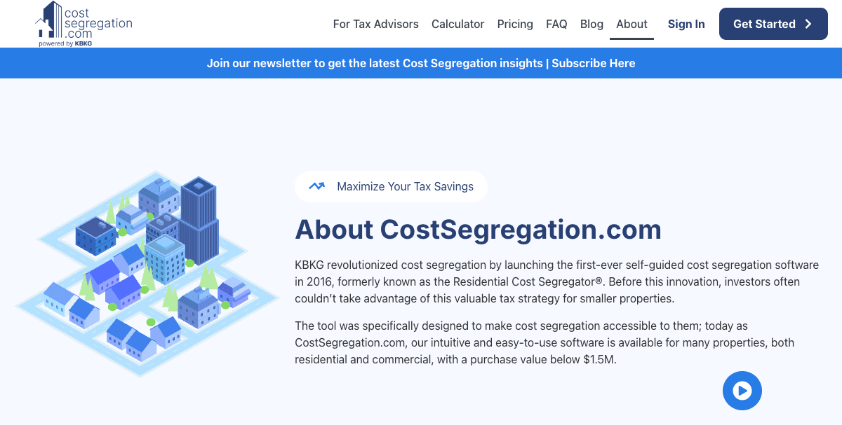 Cost Segregation Pro website screenshot 4