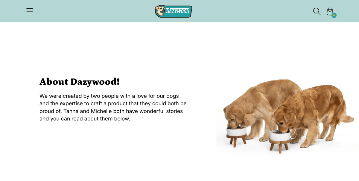 Dazy Wood website screenshot 4