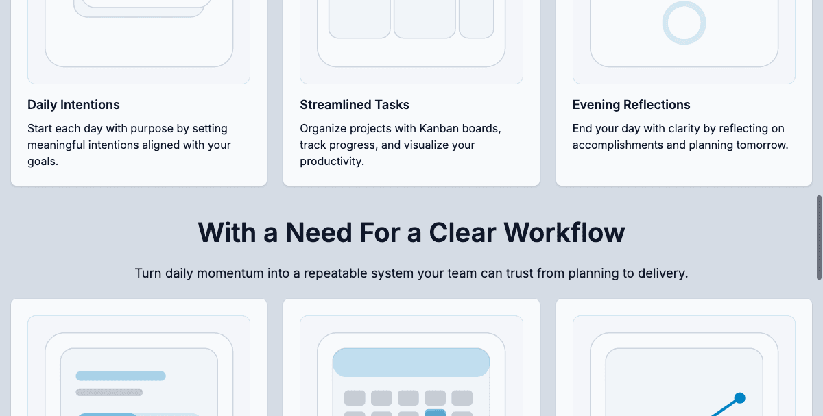 Frankly Planner website screenshot 4