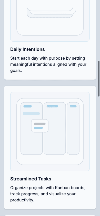 Frankly Planner mobile website mockup rear view