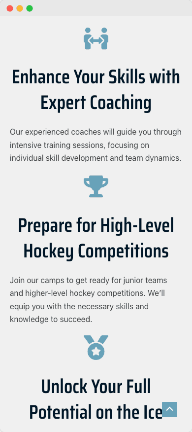 Alpha Standard Performance mobile website mockup front view