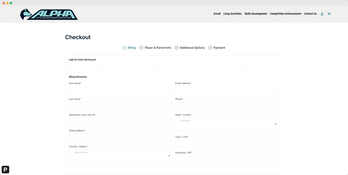 Alpha Standard Performance website screenshot 4