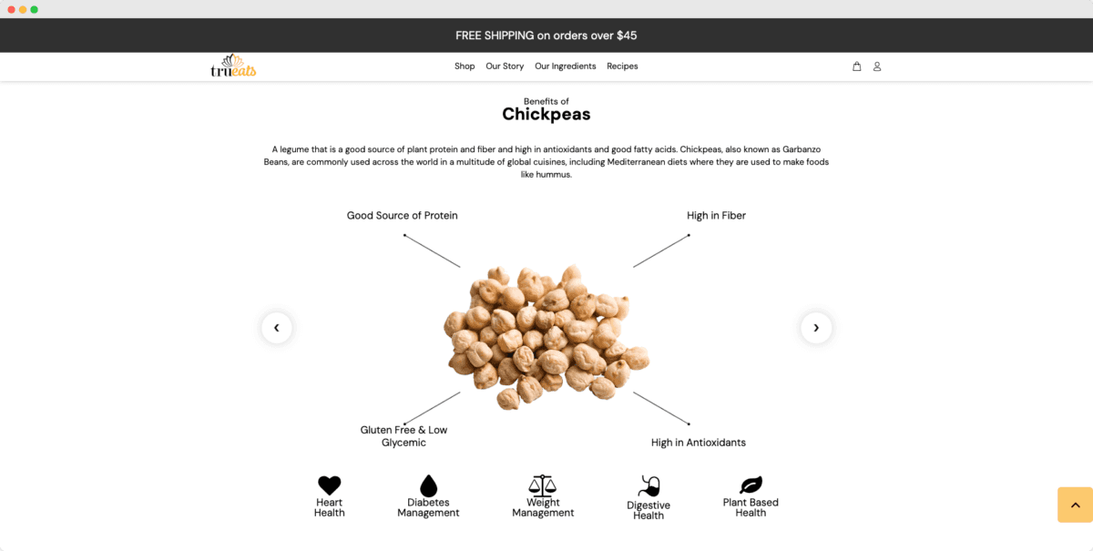 TruEats Modern Baking Company website design view 3