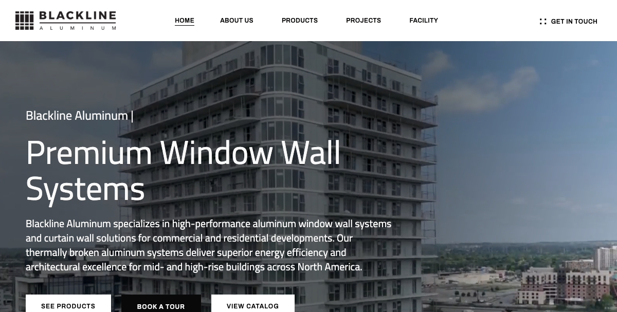 Blackline Aluminum homepage