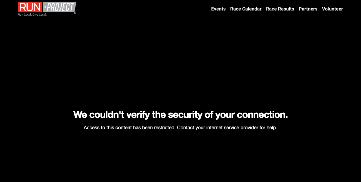 Run Project homepage